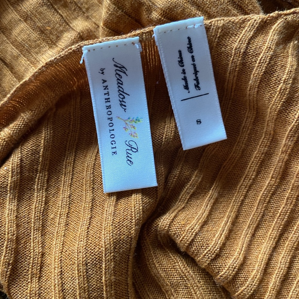 Meadow Rue Mustard Ribbed Tank Top - Picture 5 of 10